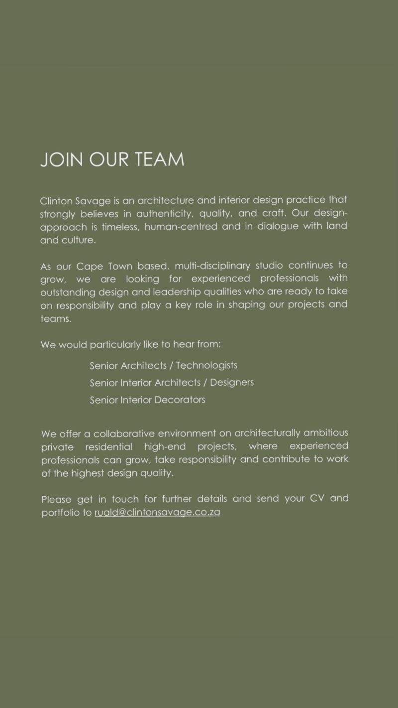 Job advert